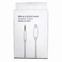 Переходник Lightning to 3.5 AUX Audio Adapter JH-023 PE White (в упаковке)